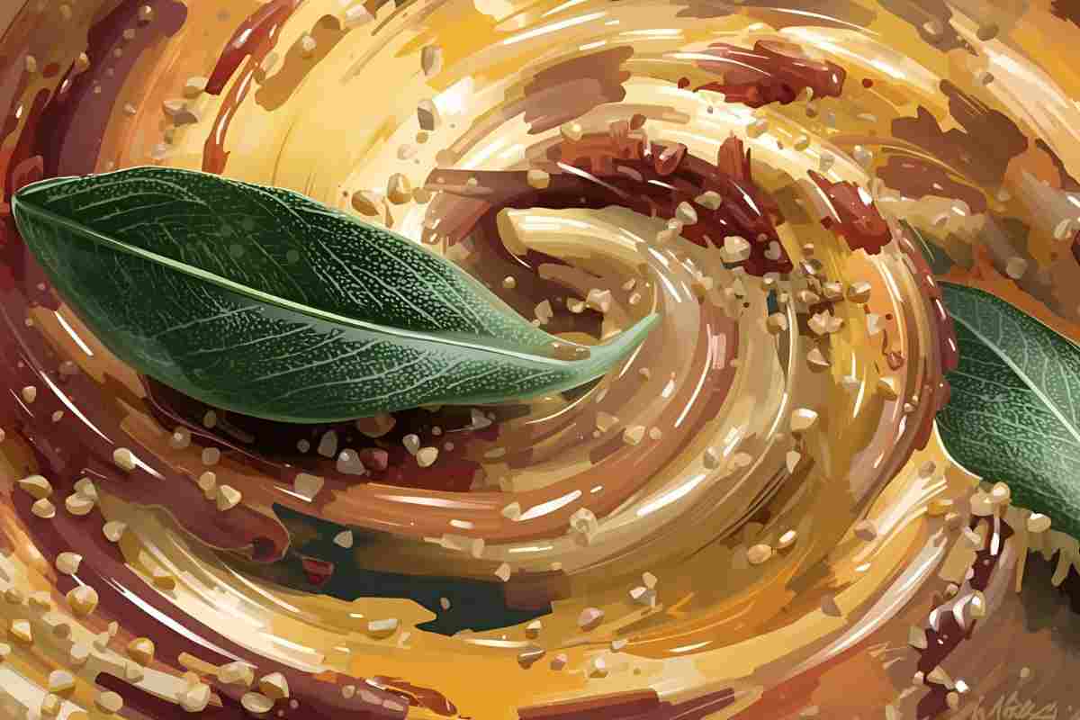 burro nocciola e salvia mescolate