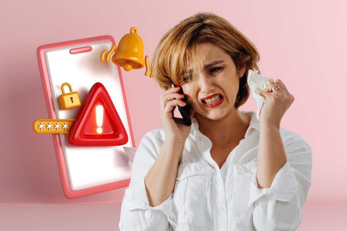 donna al telefono risponde scocciata